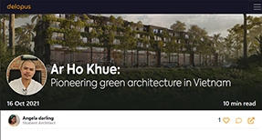 Arch Ho Khue on Indian architectural social website
